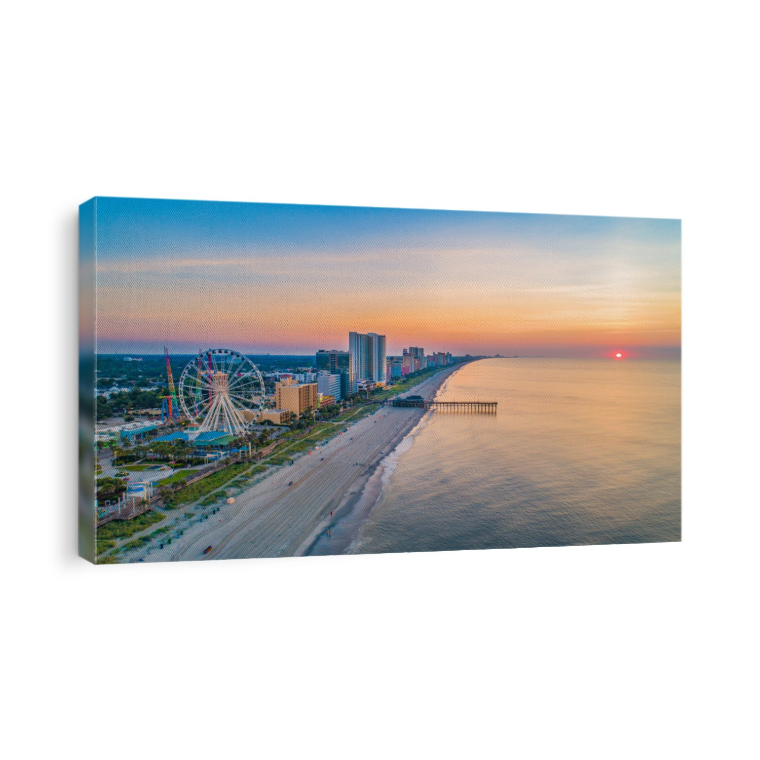 Myrtle Beach South Carolina Drone Skyline Aerial.
