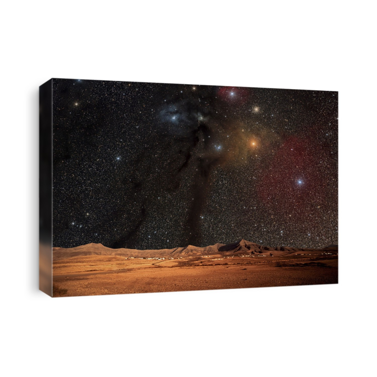 Planet surface with stars.