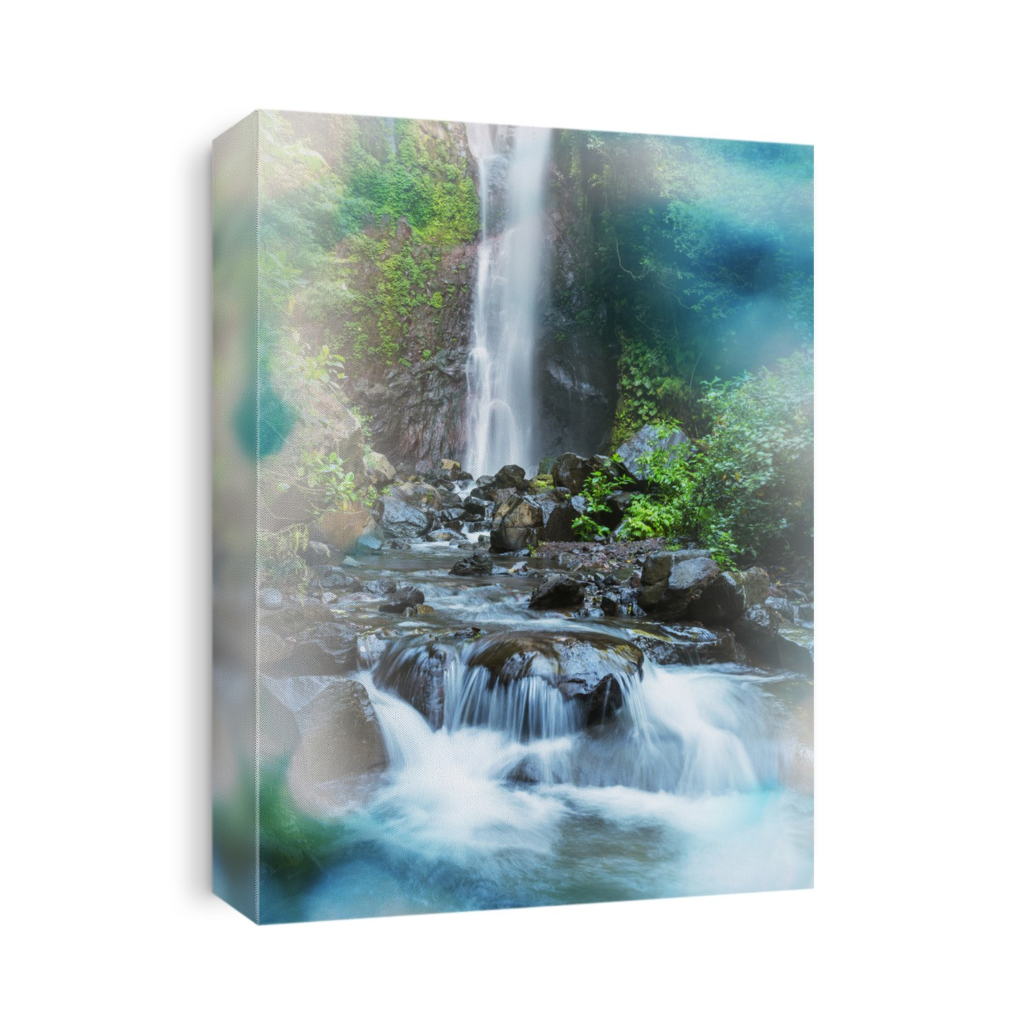 Waterfall in Indonesian jungle