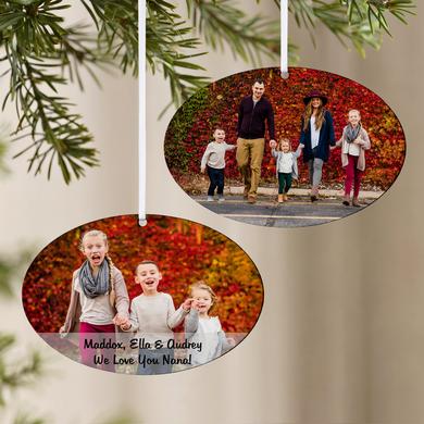 Captivating Memories Personalized Photo Oval Ornament
