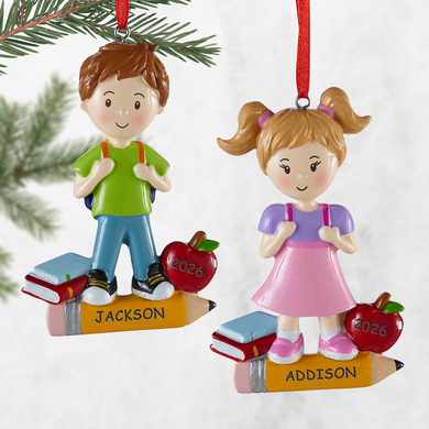 First Day of School Personalized Keepsake Ornament