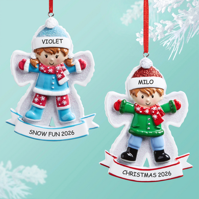 Cherished Snow Angel Personalized Ornament