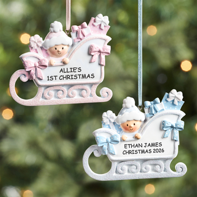 Baby's First Personalized Sleigh Ornament