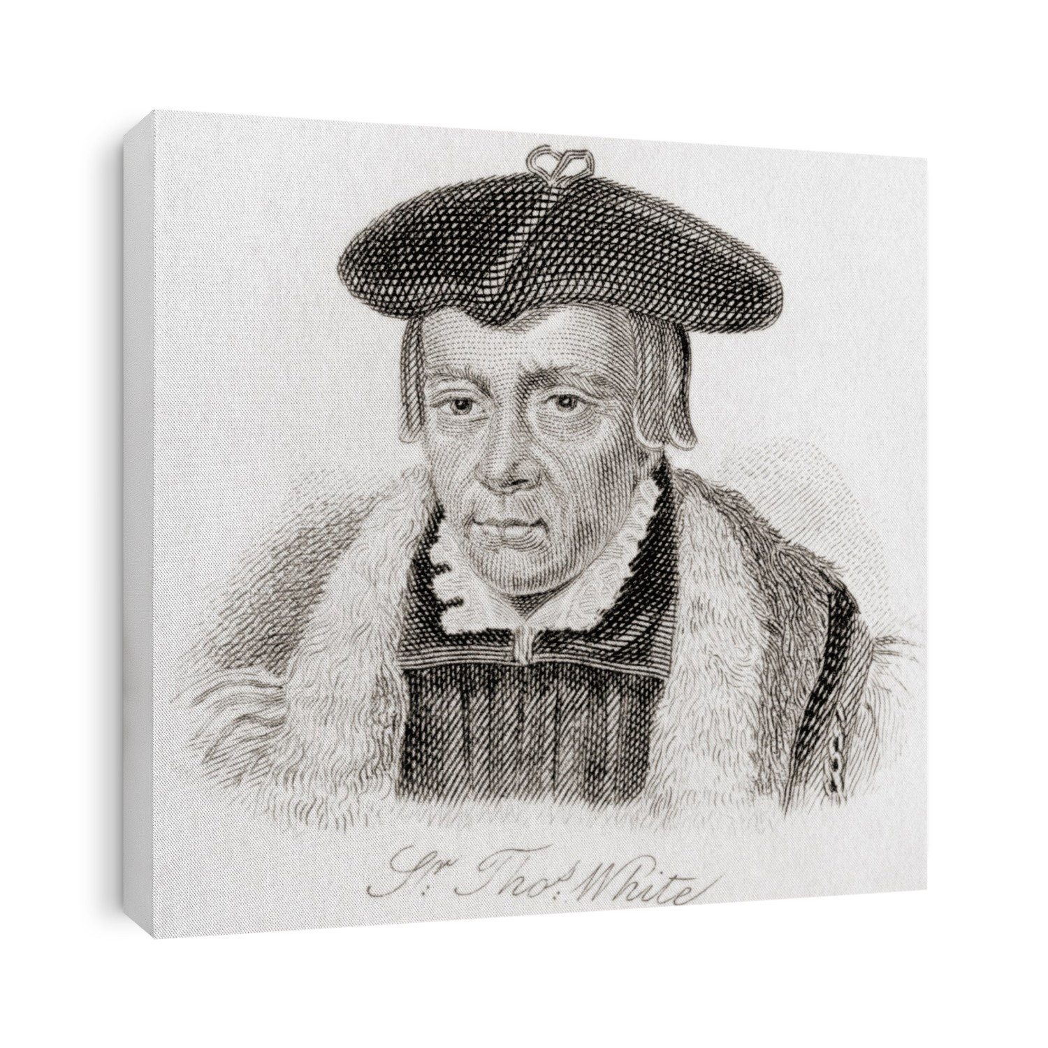 Sir Thomas White, 1492 â€“ 1567.  English Cloth Merchant, Lord Mayor Of London, Civic Benefactor And Founder Of St John's College, Oxford.  From Crabb's Historical Dictionary Published 1825.