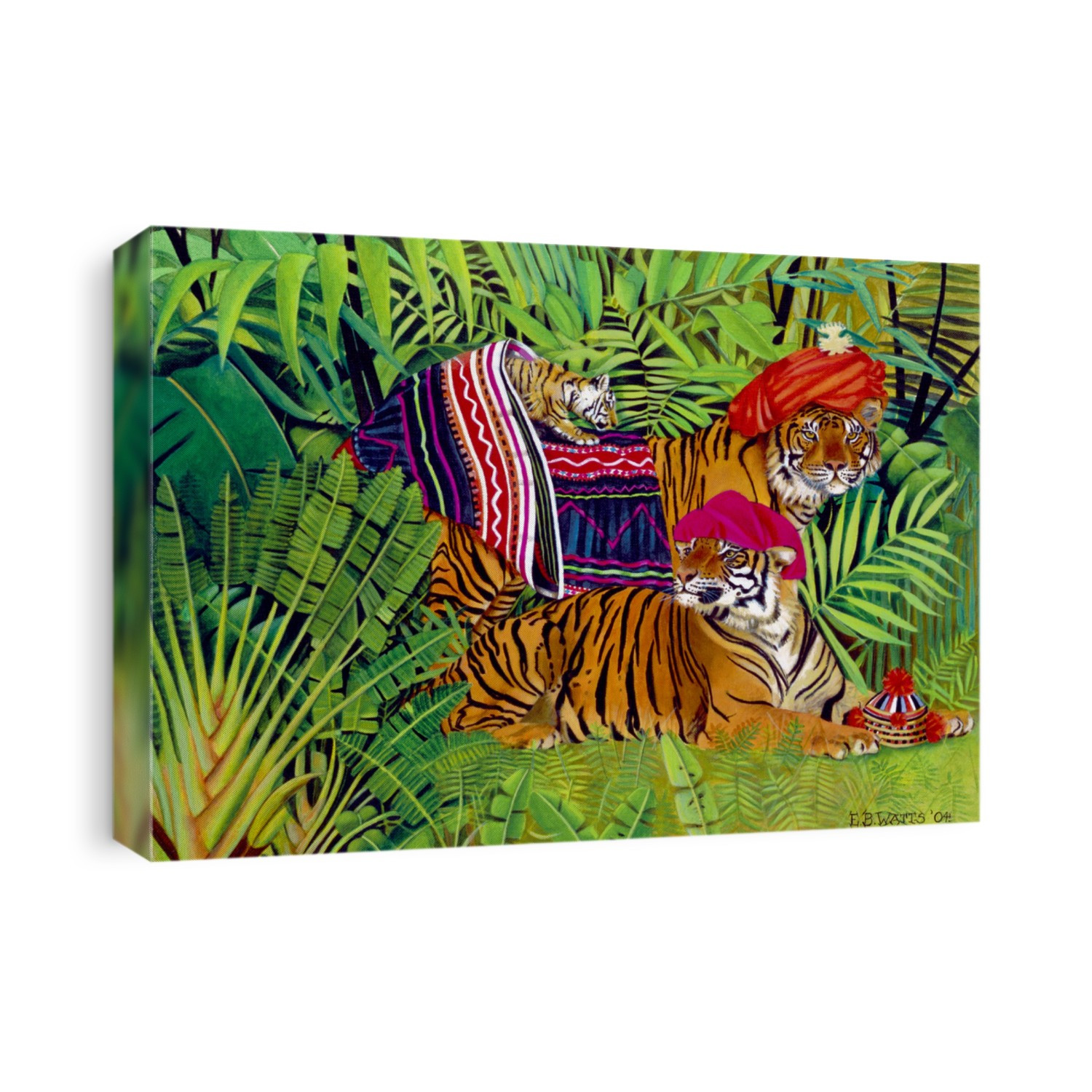 Tigers with Hill Tribe turbans;