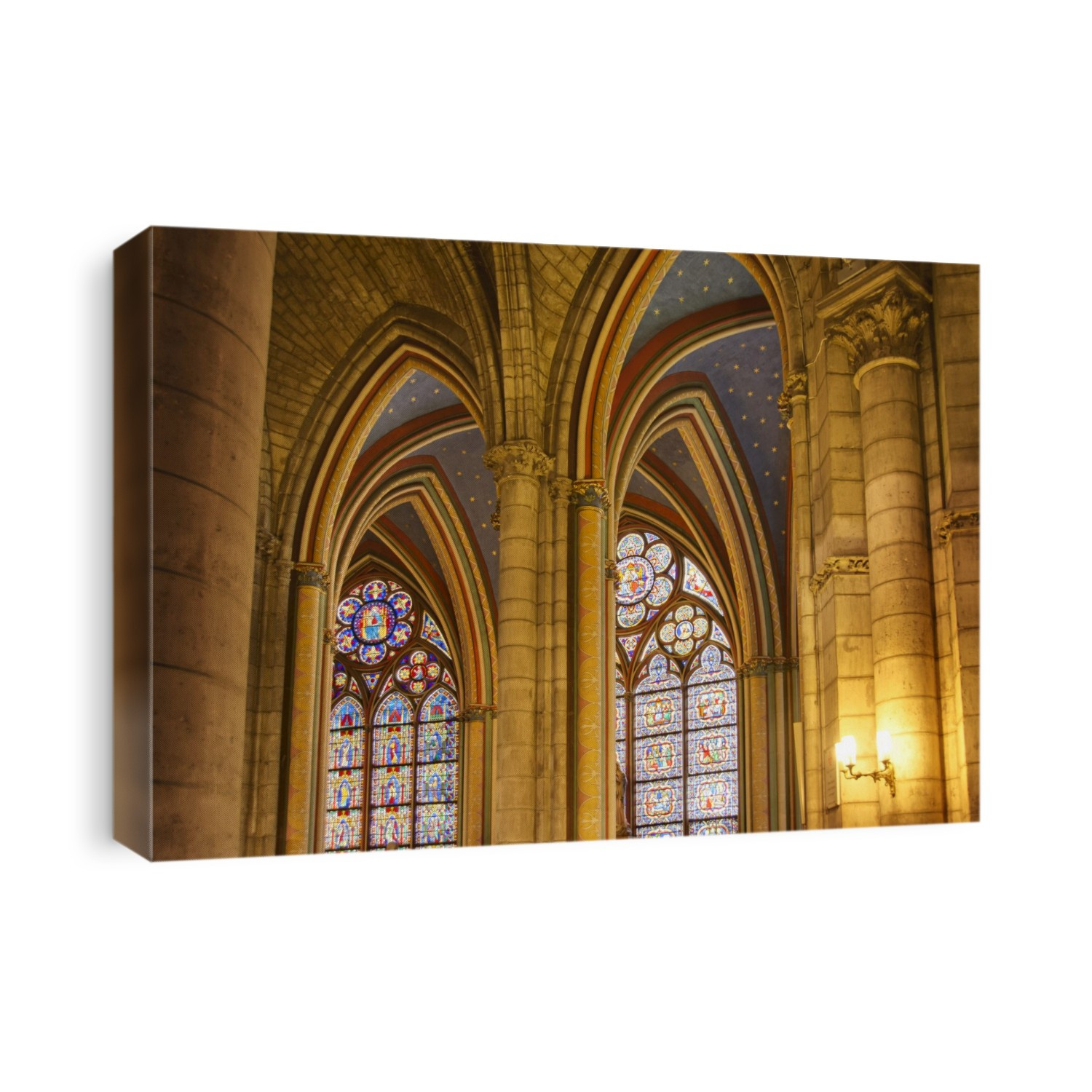 Gothic Arches In Cathedral Notre-Dame; Paris, France