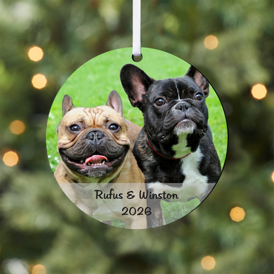 Picture-Perfect Couple Personalized Photo Message Circular Ornament