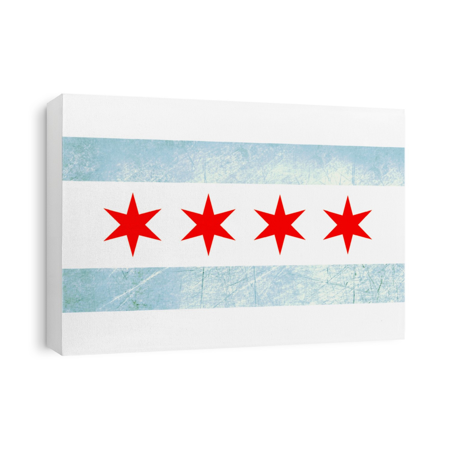 Grunge Chicago city flag, state of Louisiana, U.S.A.