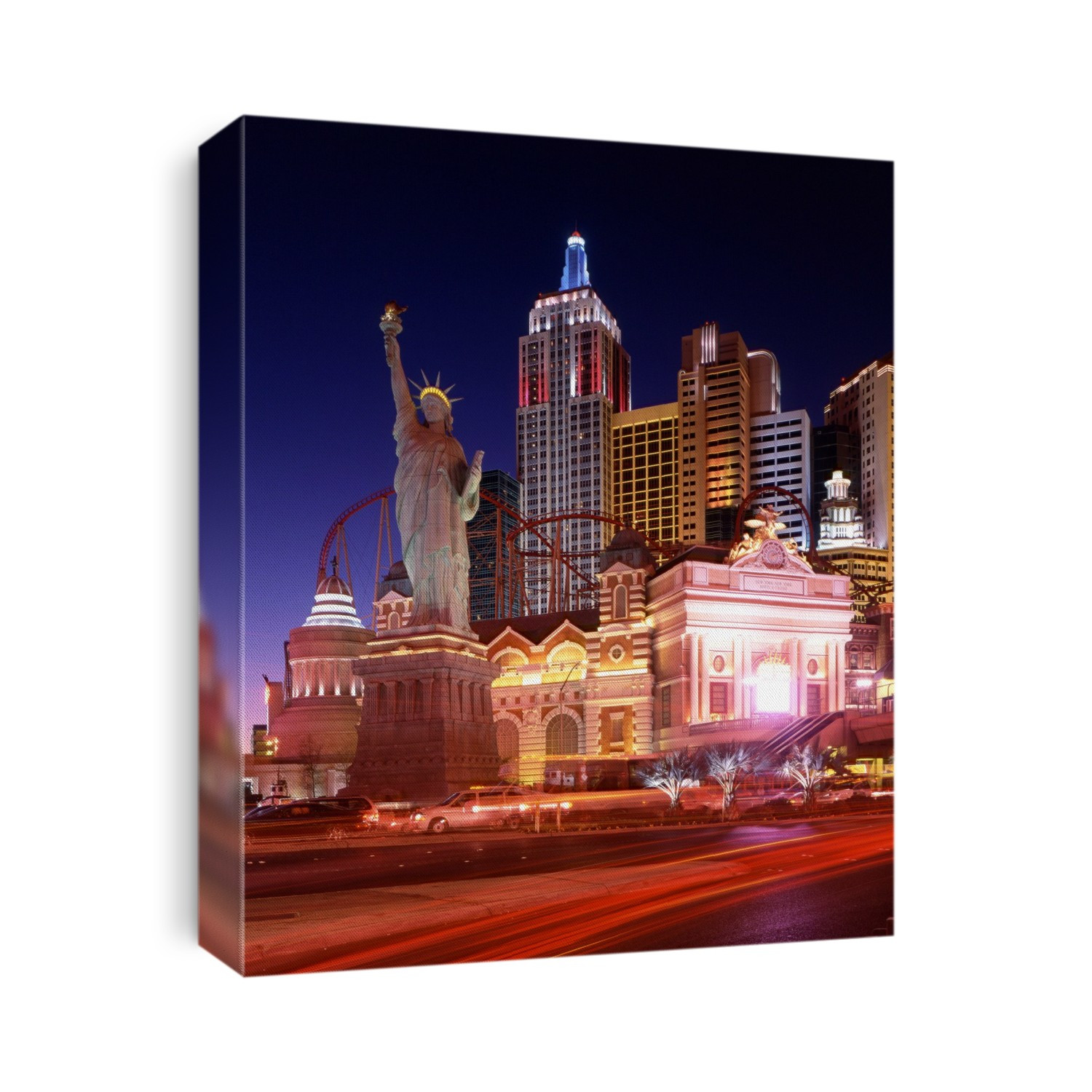New York-New York casino, Las Vegas, Nevada, USA, at night.