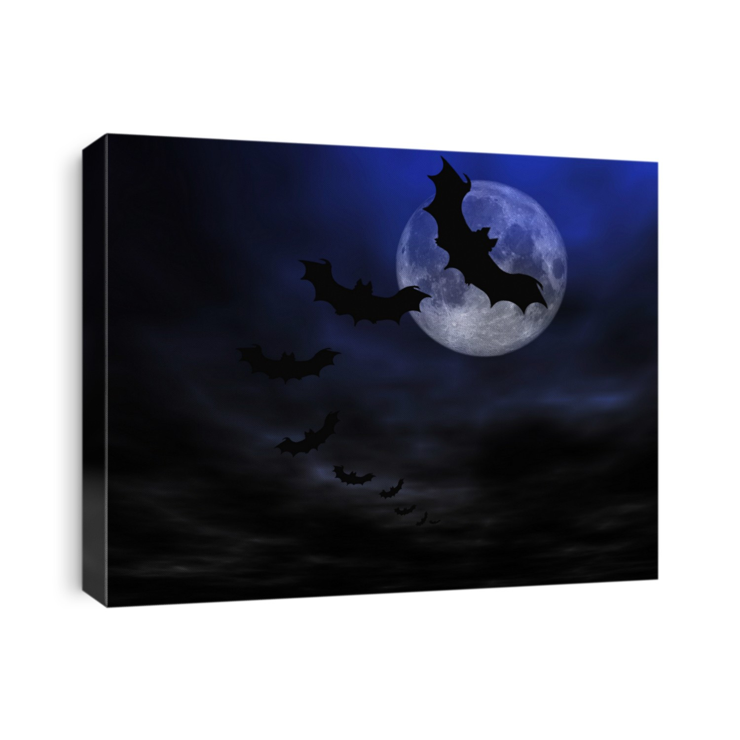 Halloween background, flying bats