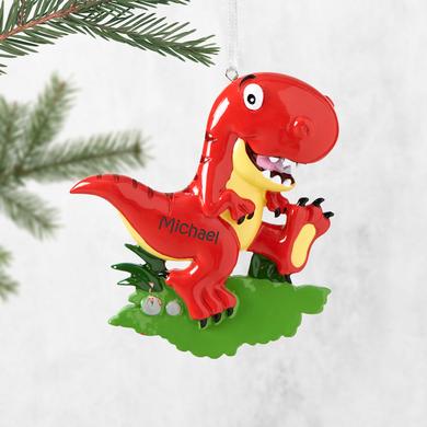 Friendly T-Rex Dinosaur Personalized Ornament