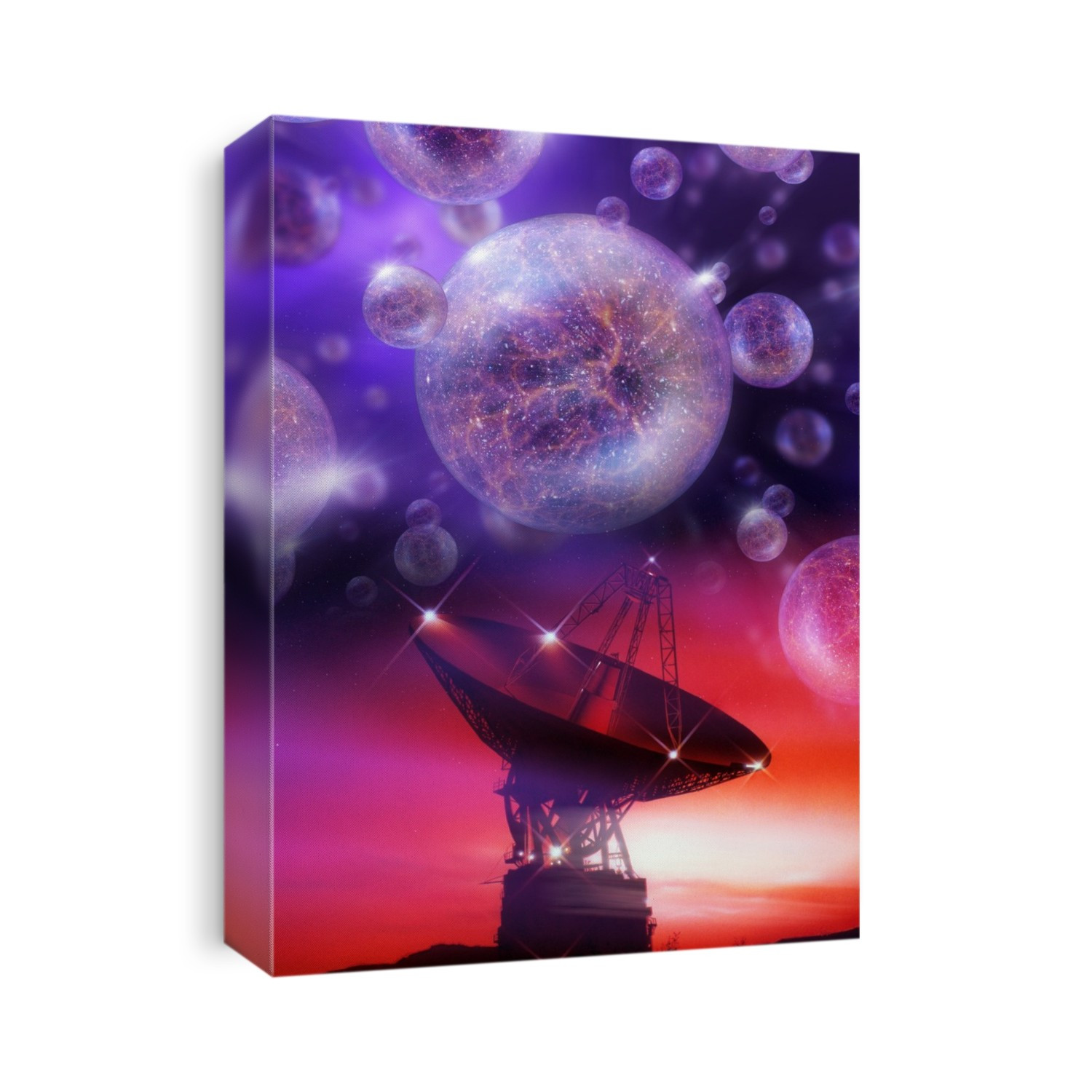Solving the Universe's mysteries, conceptual artwork.