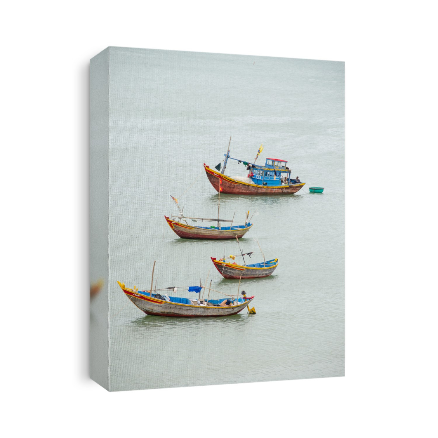 Traditional fishing boats in Mui Ne fishing village, Vietnam