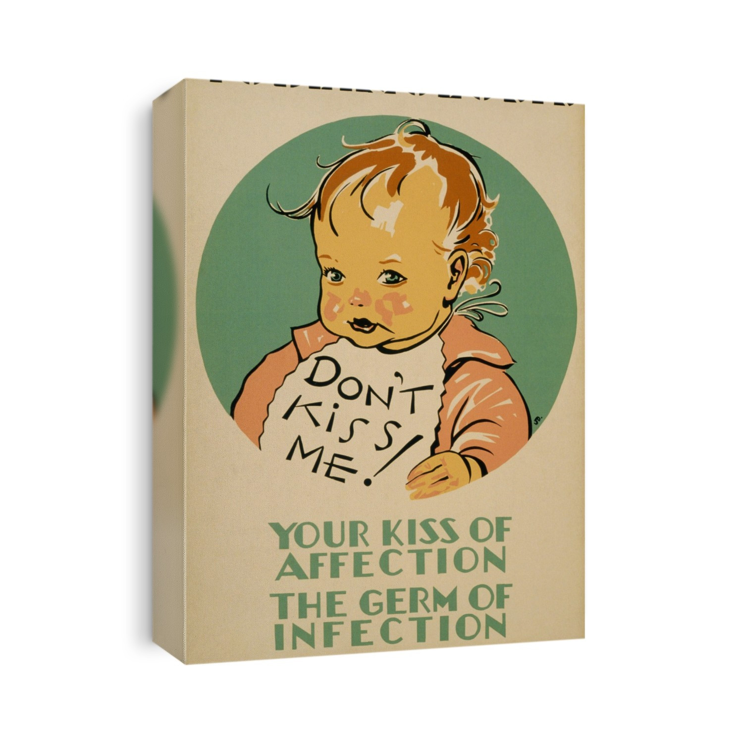 Poster (1941) about tuberculosis in children and methods of transmission, showing a child wearing a bib. Tuberculosis is an infectious disease caused by the bacterium Mycobacterium tuberculosis. The BCG vaccine and streptomycin antibiotics were only in widespread use after the Second World War.