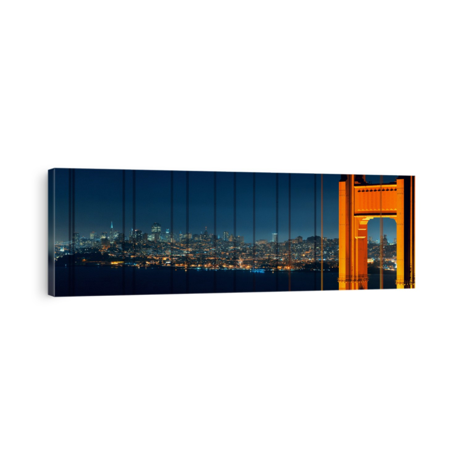 Golden Gate Bridge in San Francisco with city skyline