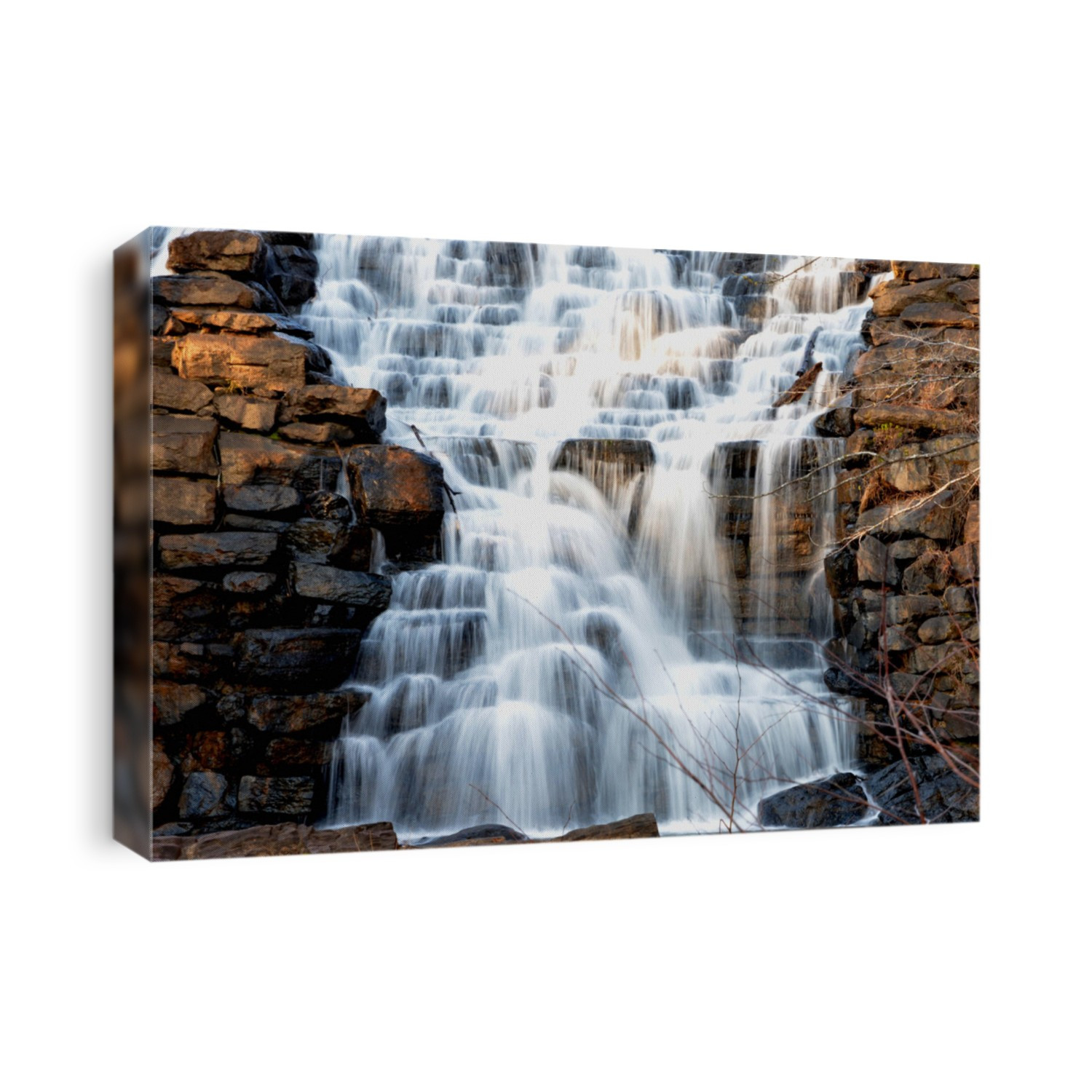 Soft waterfall on rocks 2