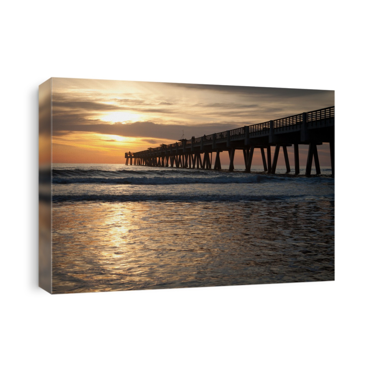 Jacksonville Beach, Florida Fishing Pier in early morning.
