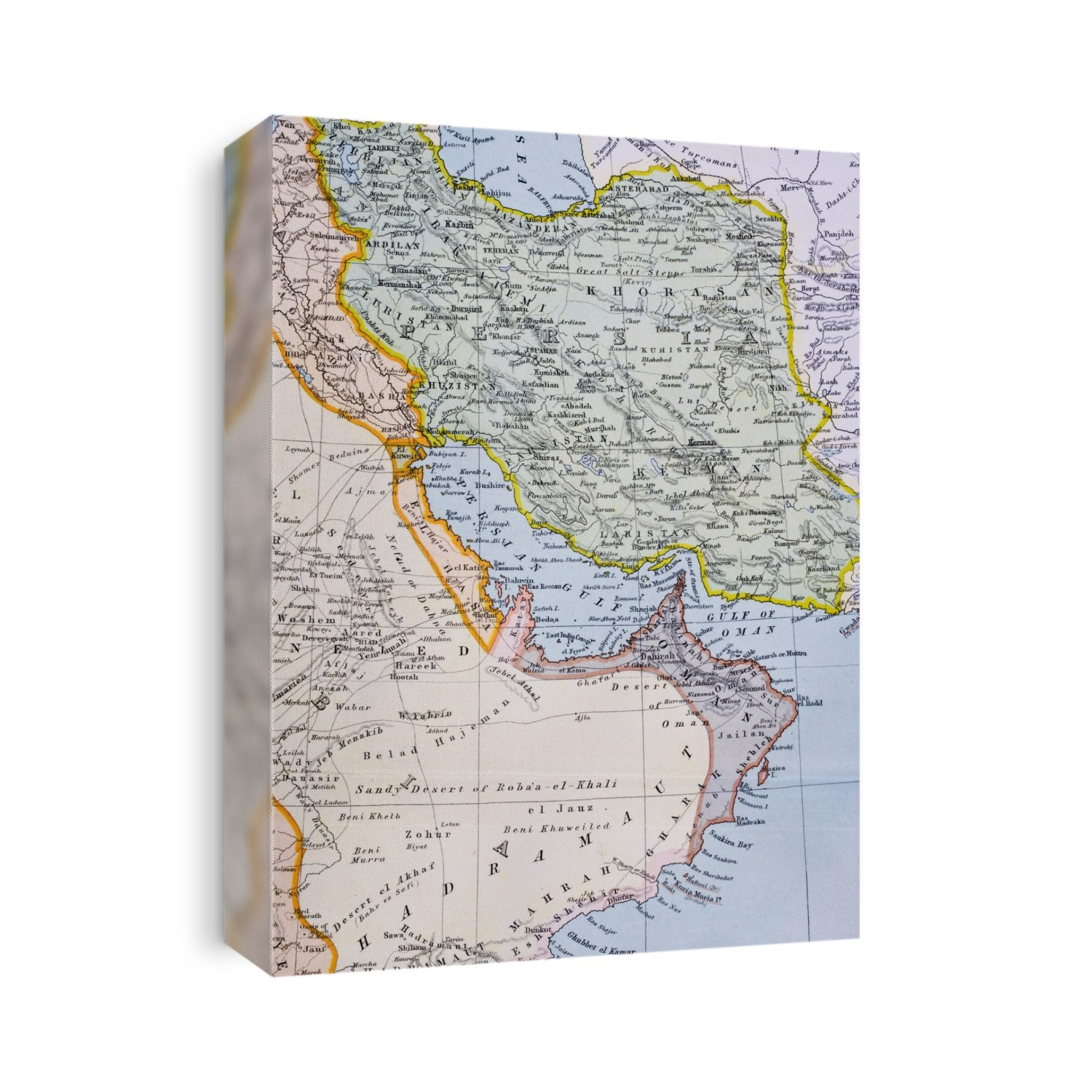 Partial Map Of Middle East Showing Red Sea,Persian Gulf Horn Of Africa Gulf Of Aden In 1890S From The Citizen's Atlas Of The World Published London Circa 1899