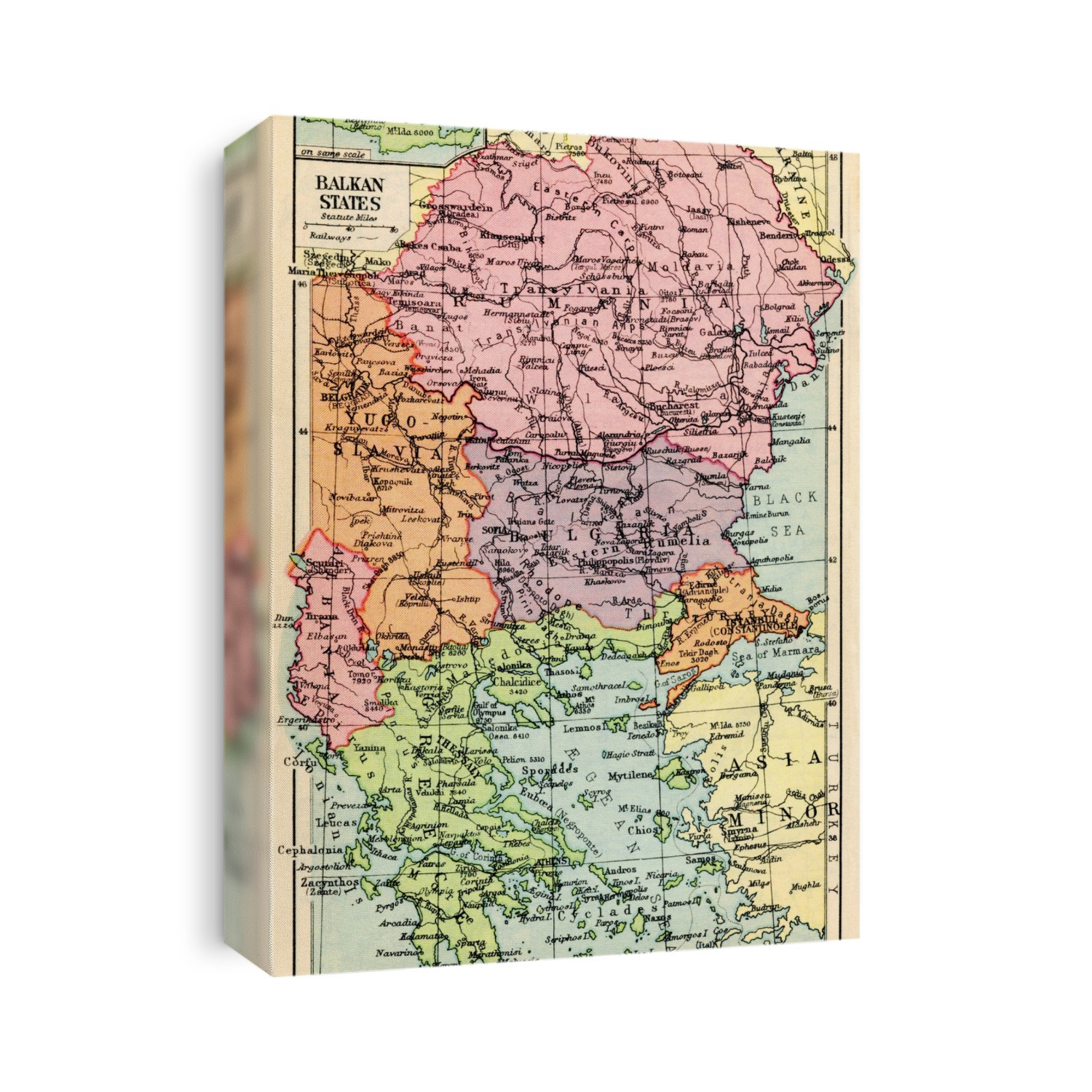 A 1930's Map Of  The Balkan States.