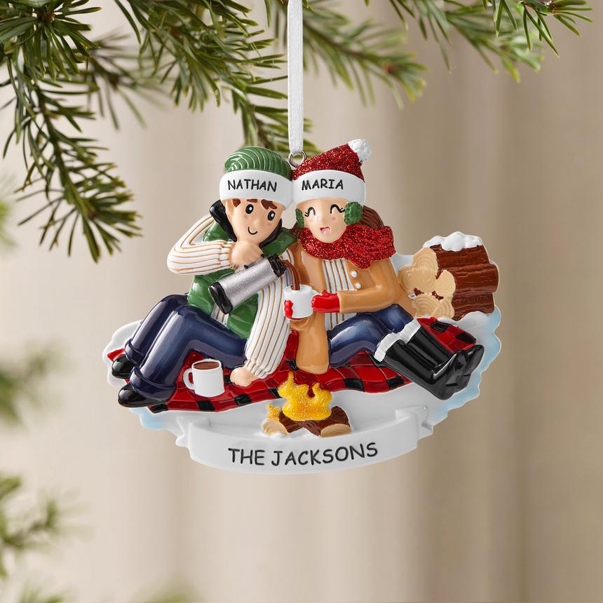 Cozy Couple Camping Ornament