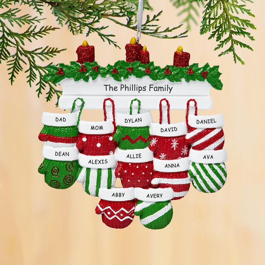 Mitten Family Ornament