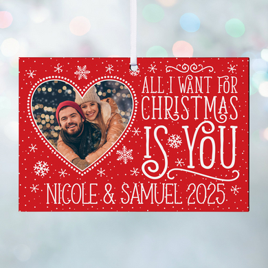All I Want for Christmas Photo Rectangle Ornament