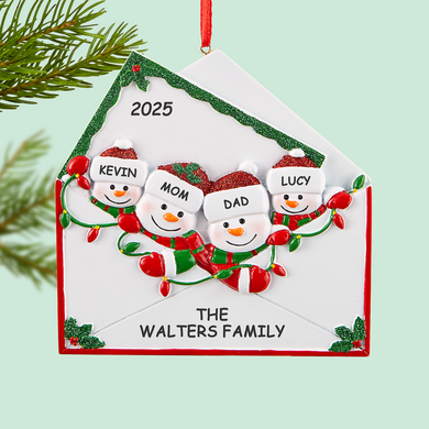 Polar Express Mail Family Ornament