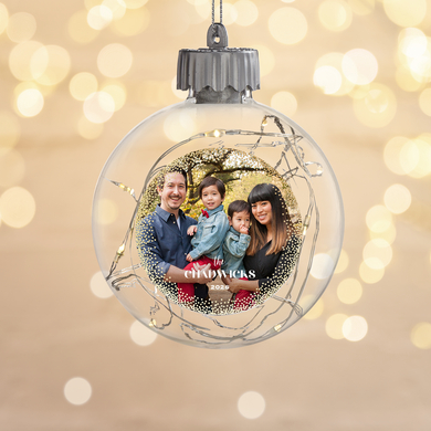 Sparkle and Shine Photo Fairy Lights Ornament
