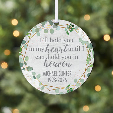 Hold You in My Heart Round Ornament