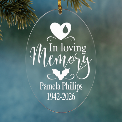 In Loving Memory Oval Ornament