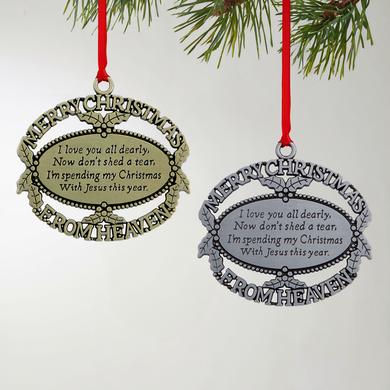 Merry Christmas From Heaven Ornament