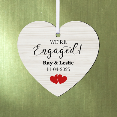 We're Engaged Heart Ornament