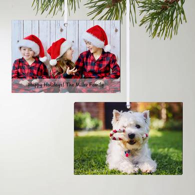 Picture-Perfect Photo with Message Rectangle Ornament
