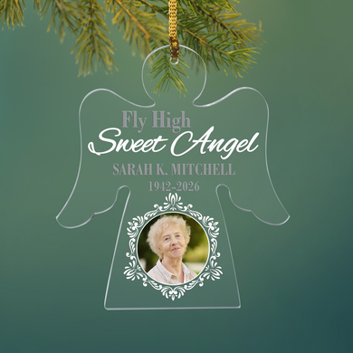 Fly High Sweet Angel Photo Ornament