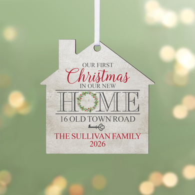 First Christmas in Our New Home House Ornament