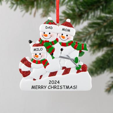 Candy Cane Sleigh Ride Family Ornament