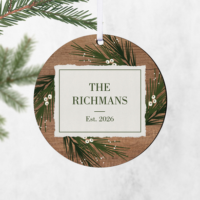 Woodland Pine Round Ornament