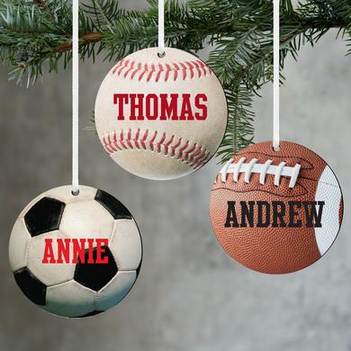 All Star Sports Round Ornament