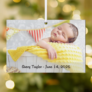Milestone Photo Message Rectangle Ornament