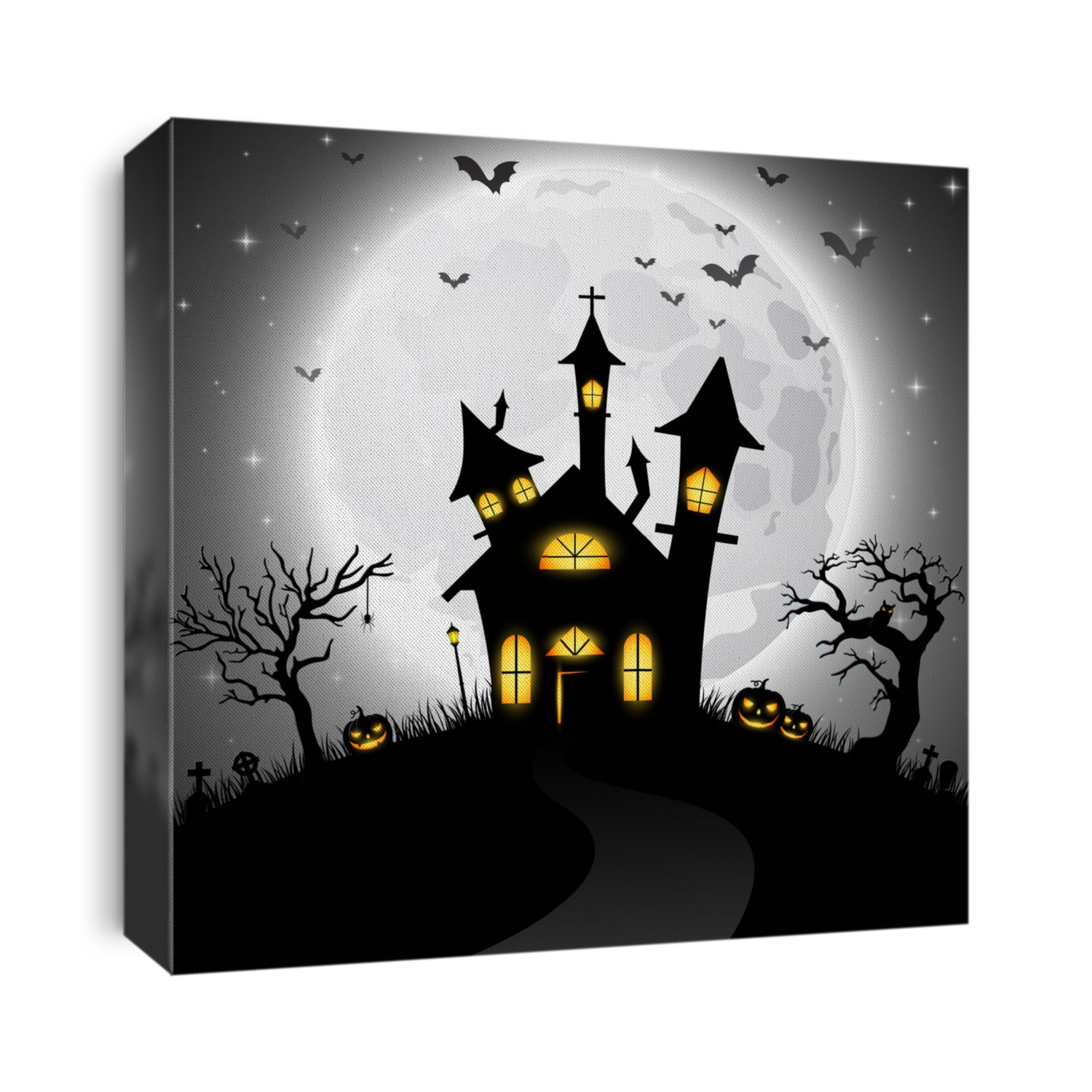 Halloween background with scary church