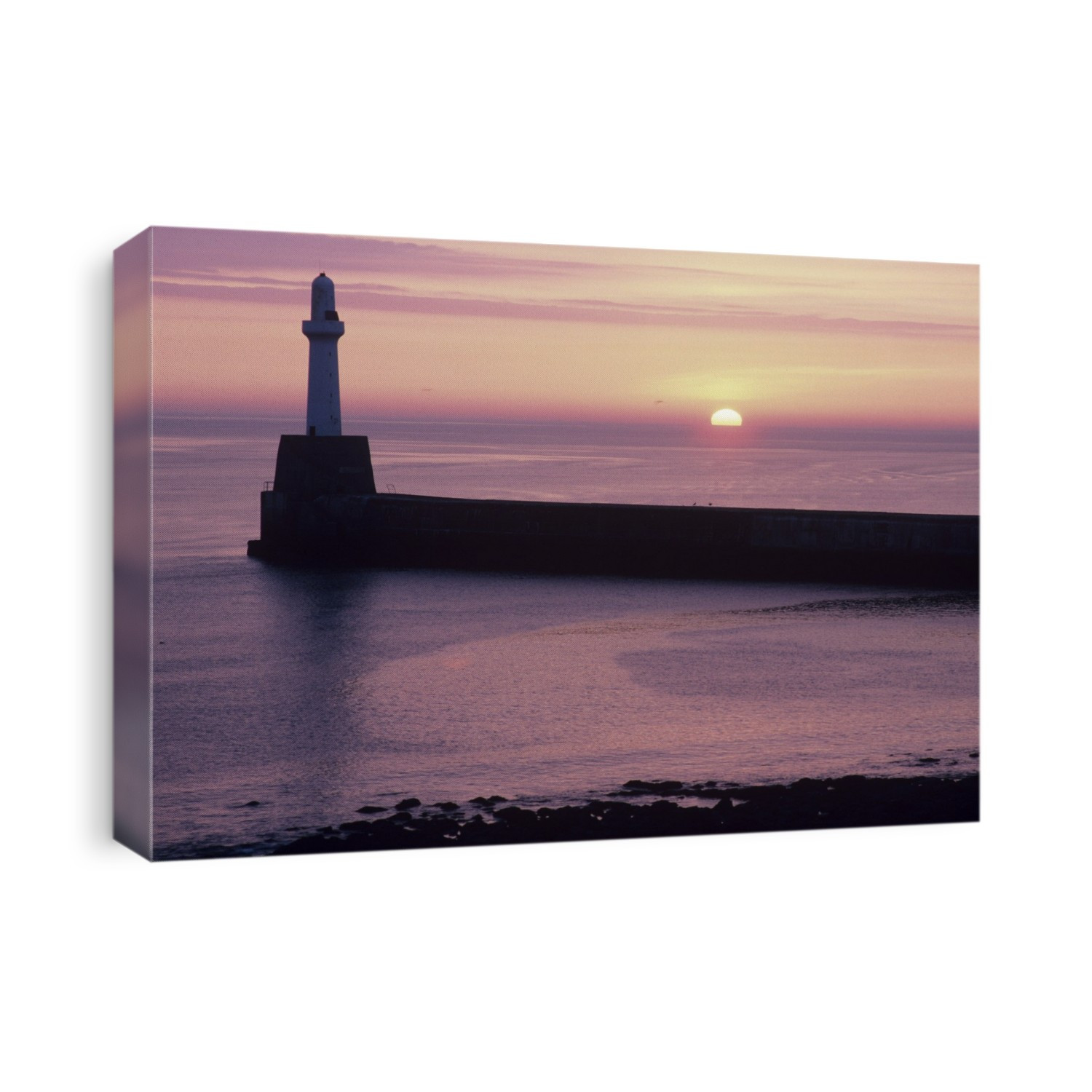 Lighthouse. Aberdeen south pier lighthouse at sunrise. Photographed in May.