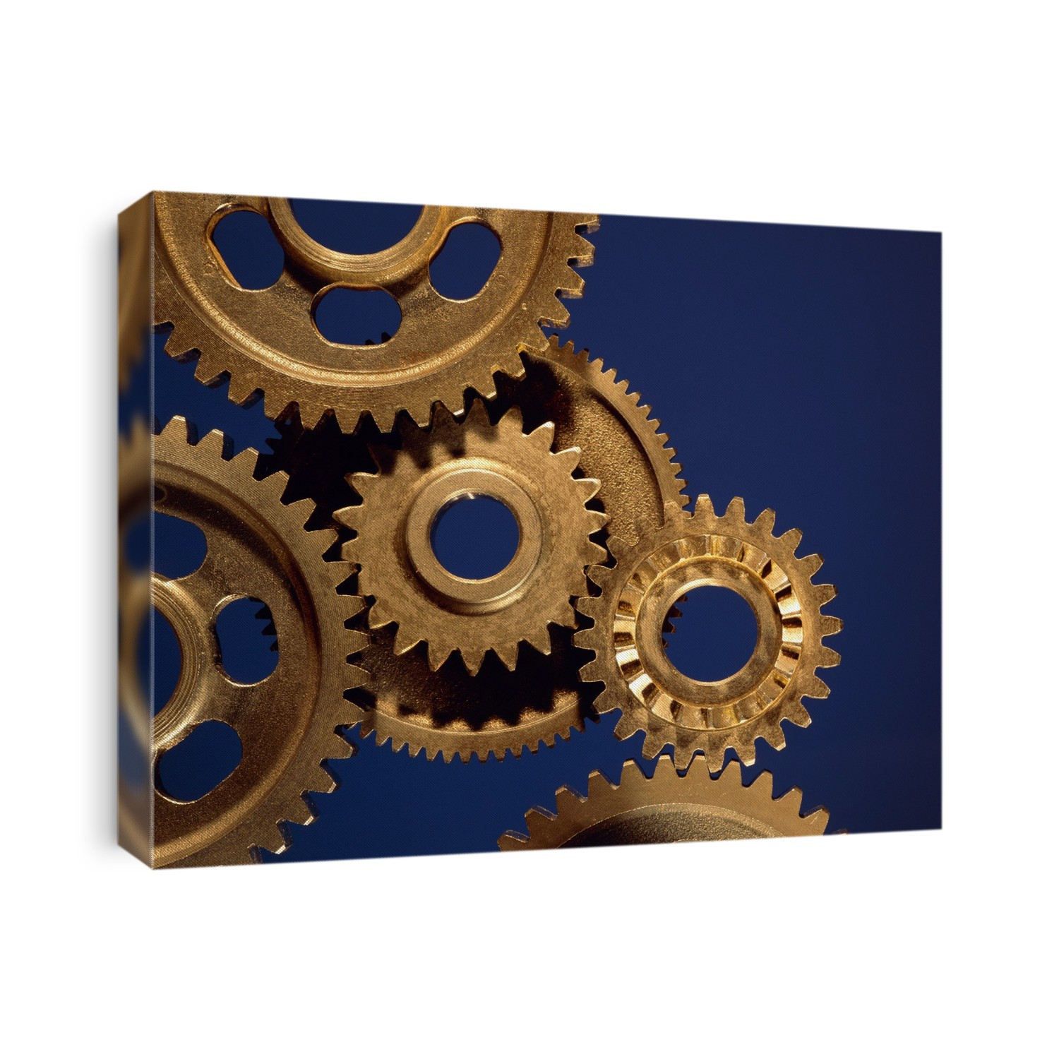 Gear wheels, or cogs, transmit rotational force within machines.