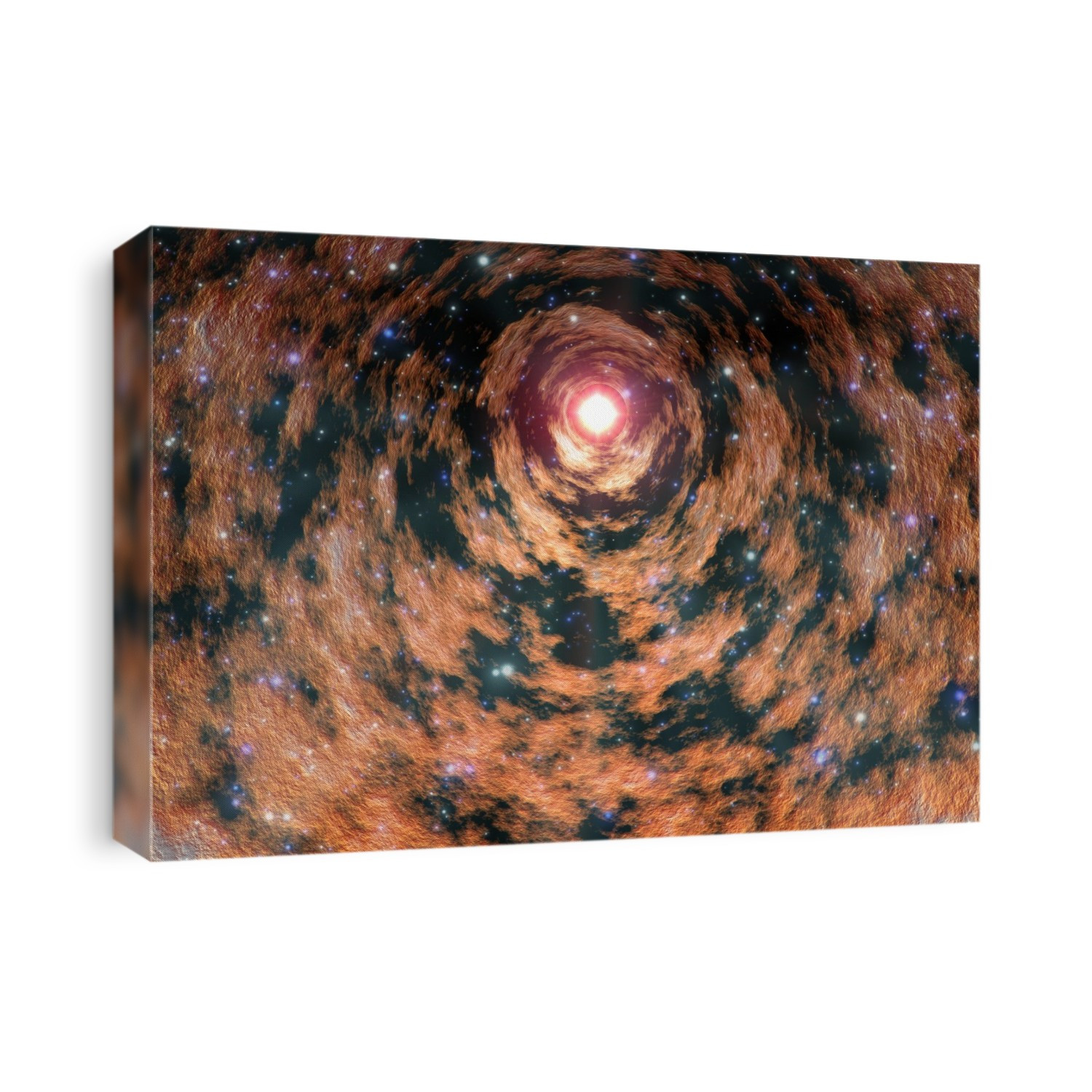 Wormhole. Artwork of a journey through a wormhole. A wormhole is a hypothetical region linking two distant areas of space. Wormholes are a genuine solution to Einstein's equations of spacetime, but if they exist they are likely to be tiny, short- lived and extremely unpredictable, making their use as intergalactic highways unlikely.