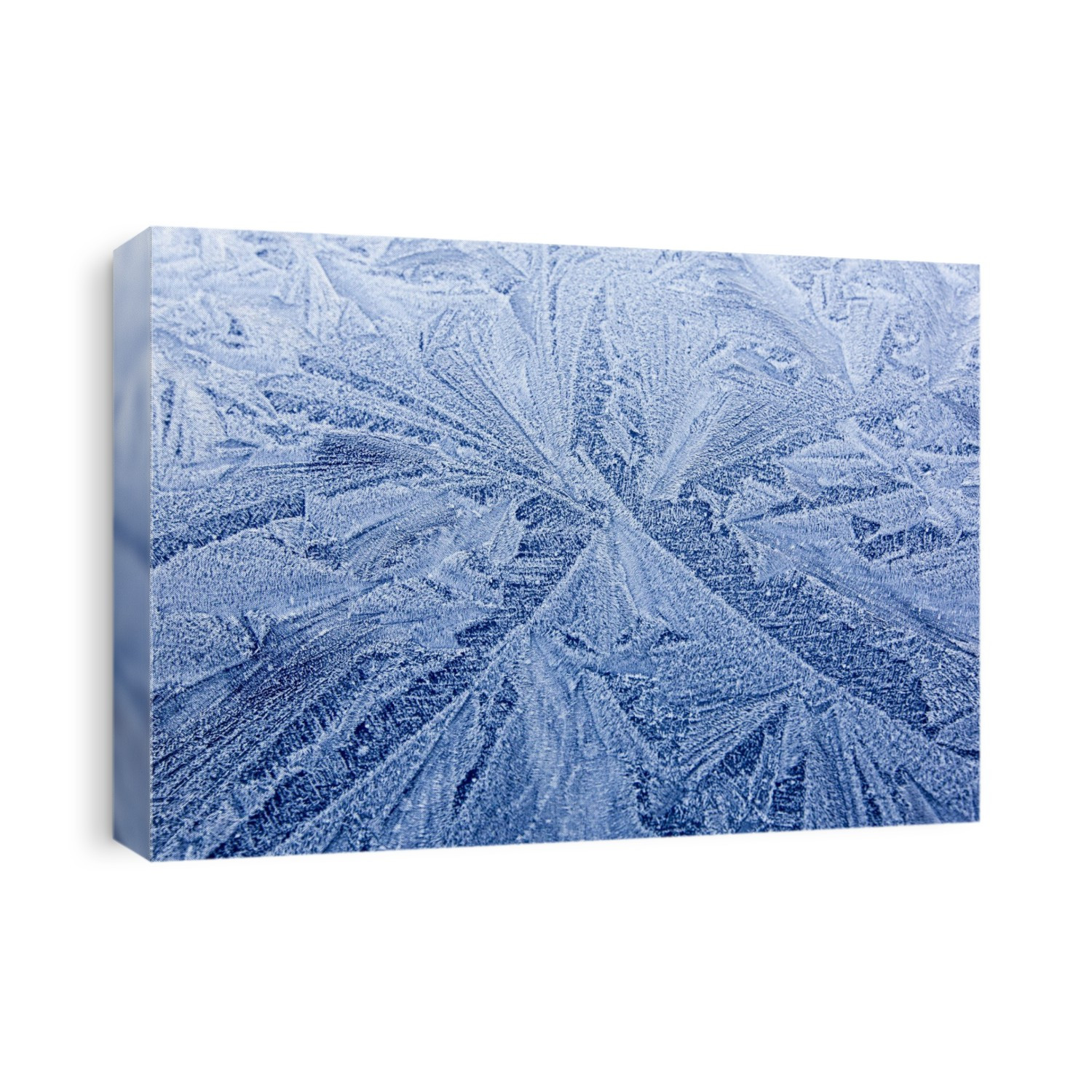 Frost patterns on a car roof.