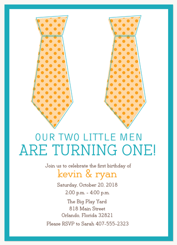Kids Birthday Invitations, Little Misters Design