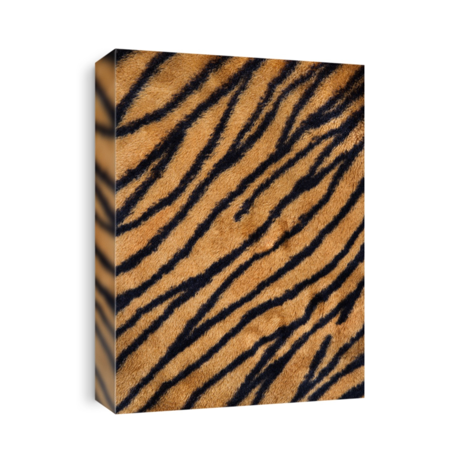 Close up shot of tiger print carpet.