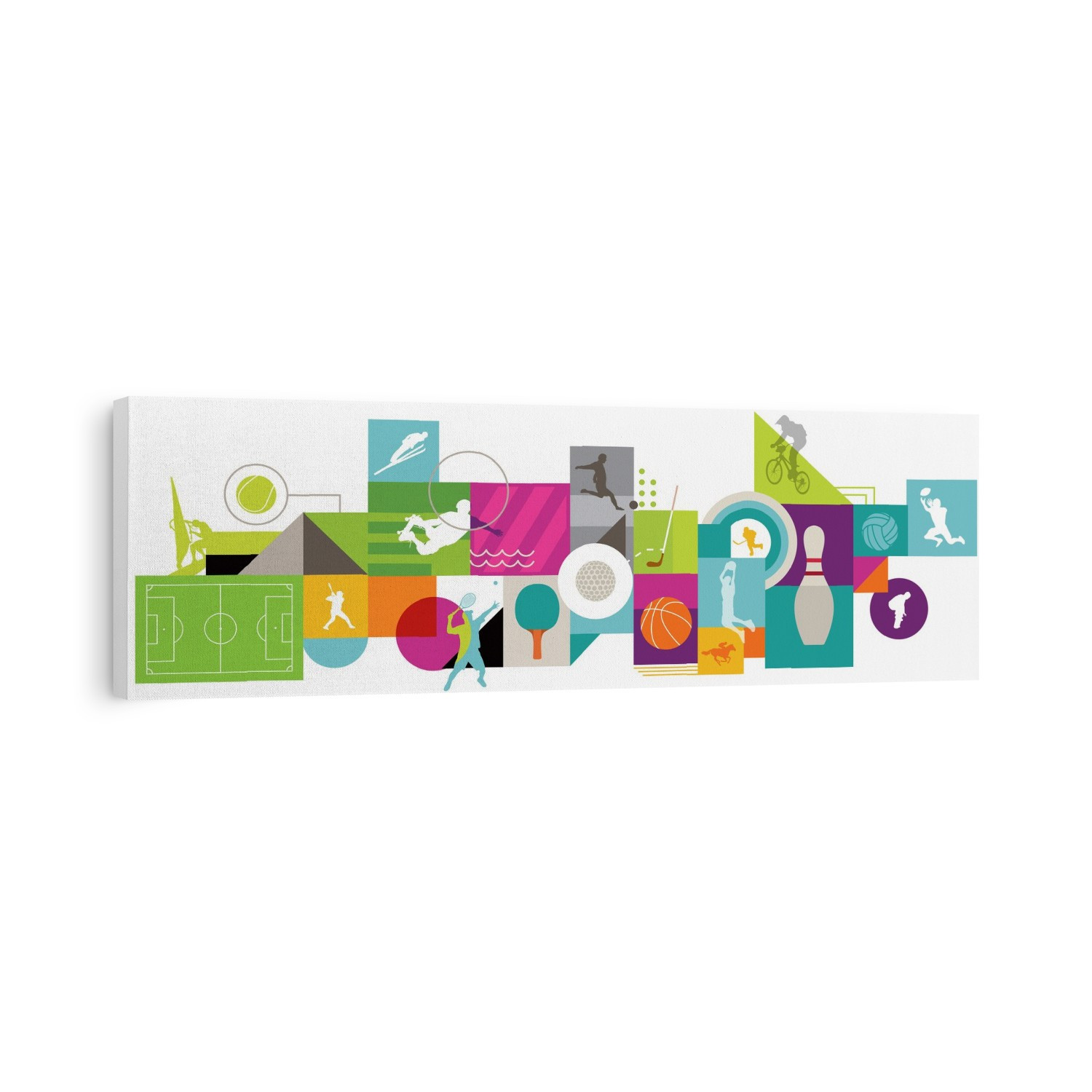 Illustration of collage representing various types of sports.