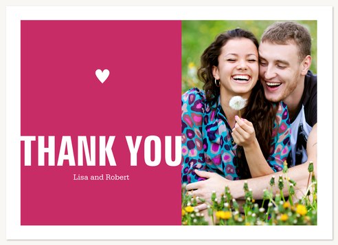 Wedding Thank You Cards, Hearts Design