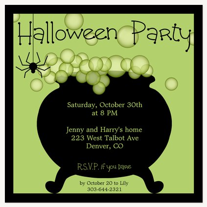 Halloween Party Invitations, Halloween Punch Design