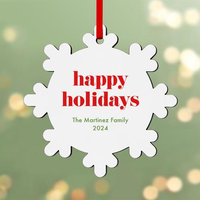 Happy Christmas Snowflake Bauble